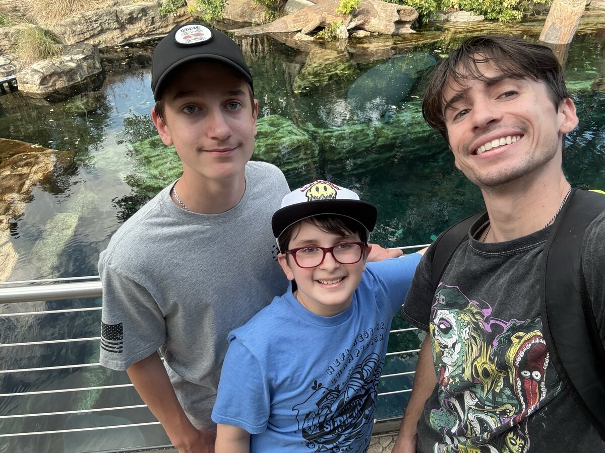 Three of Tommy’s sons together during a family outing
