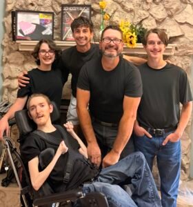 Tommy with his four sons, the inspiration behind 4 Tradesmen Fencing